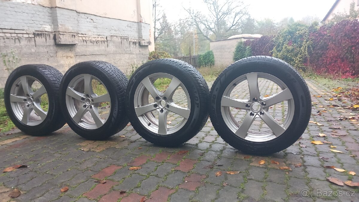 Alu kola 5x112 R18 obutí zimní pneumatiky 235x55 R18 - 3