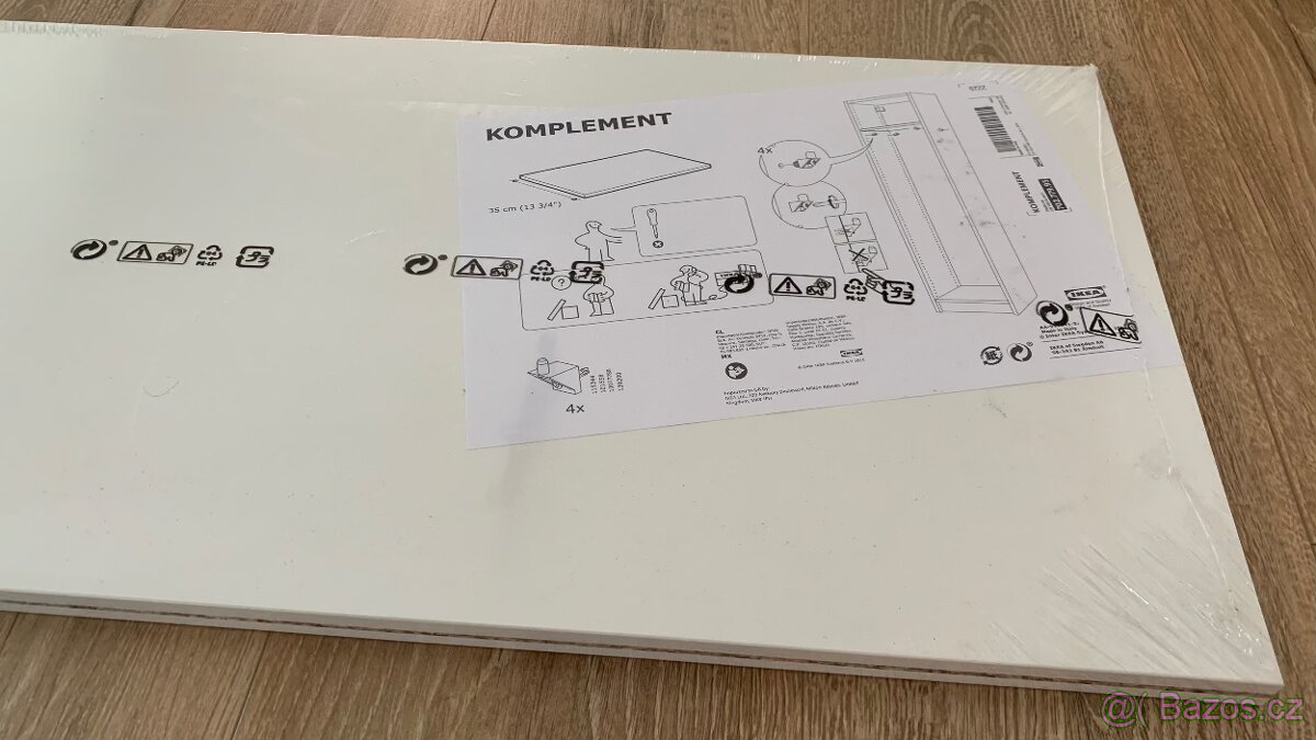 IKEA Komplement police - bílá (75x35cm) - 3