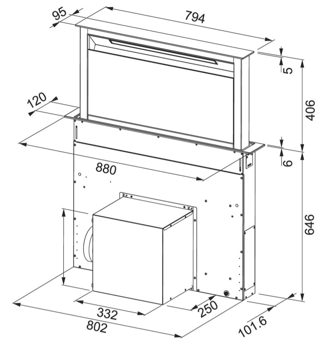 908 IB XS nerez/černé sklo FRANKE Odsavač FDW 908 IB XS nere - 3