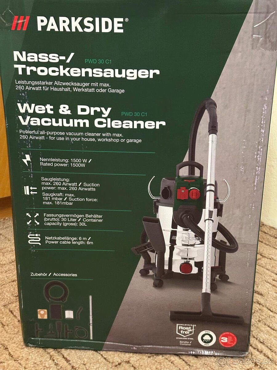 Vysavač na mokré a suché vysávání Parkside - 3