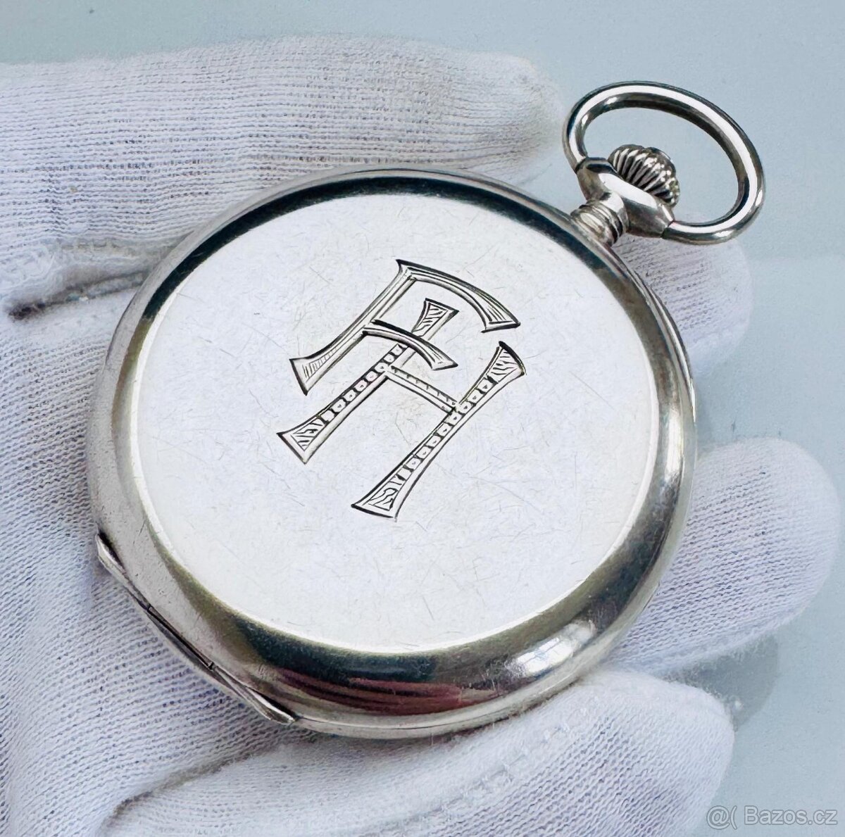 NÁDHERNÝ PÁNSKÝ CELO STŘÍBRNÝ CHRONOGRAF MOERIS - 3