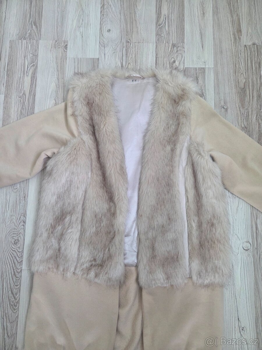 Nádherná mikino-bunda s kožíškem M - 3