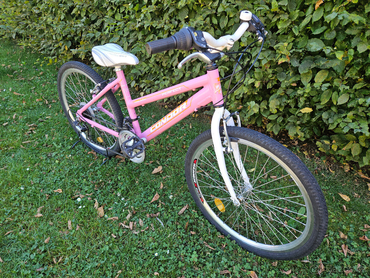 Dívčí 24" růžové horské hliníkové kolo CONDOR, rám 14" - 3