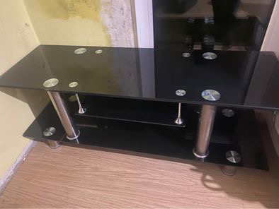 Konferenční stolek černá barva sklo - 3