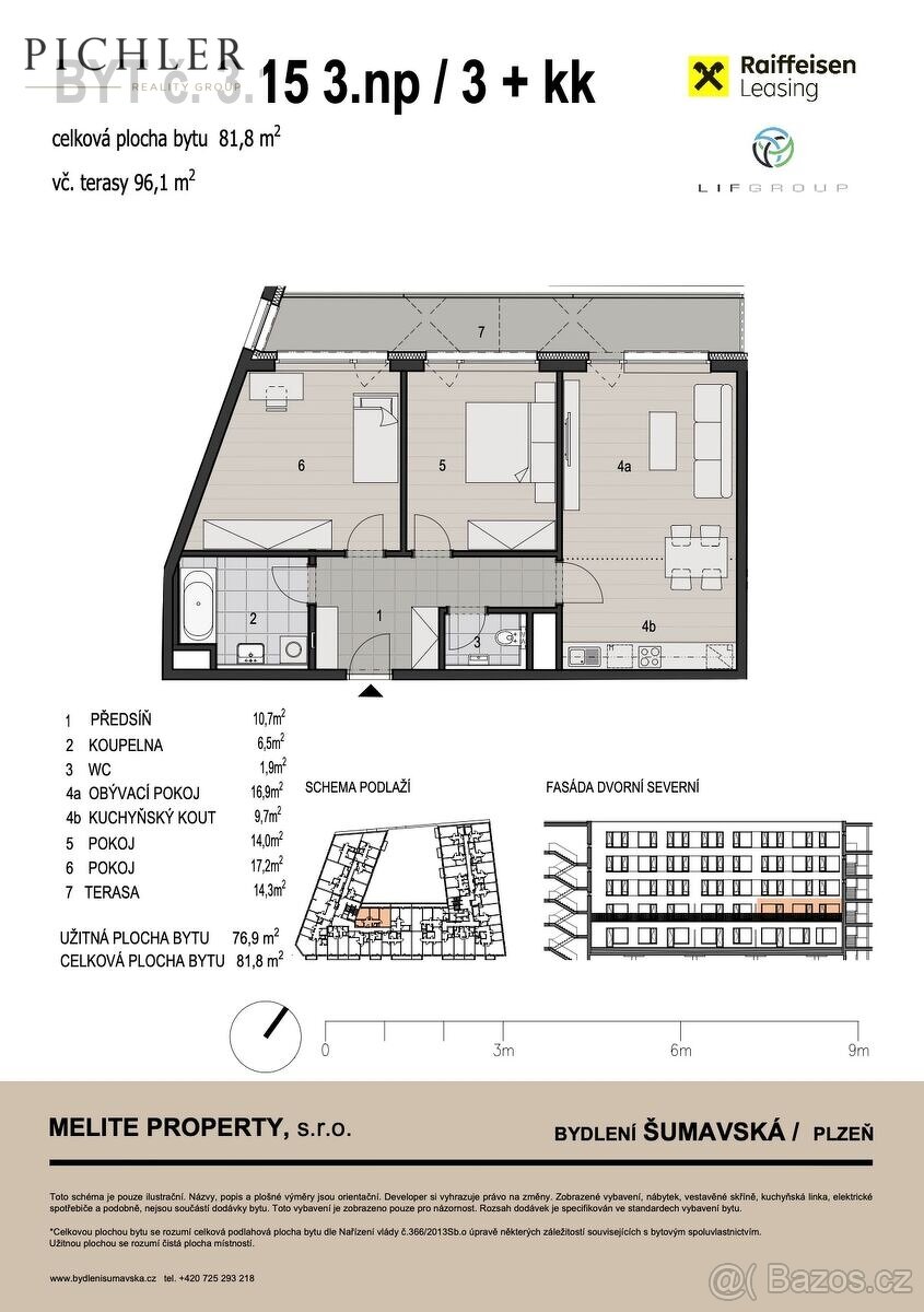 Prodej bytu 3+kk, 95 m², Plzeň - 3