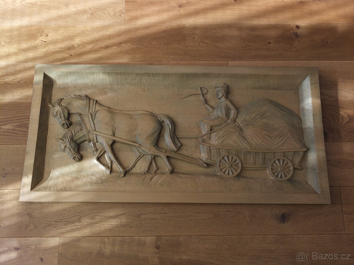 Obraz dřevěný zlacený rám - krásný starý obraz.. - 3