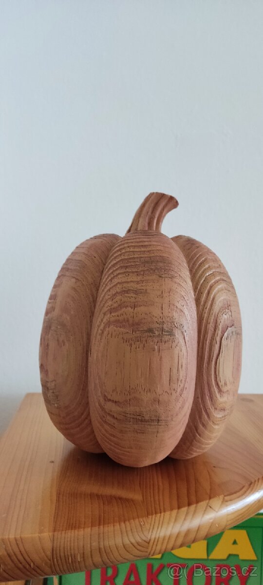 Dřevěná Dýně DEKORACE - 3