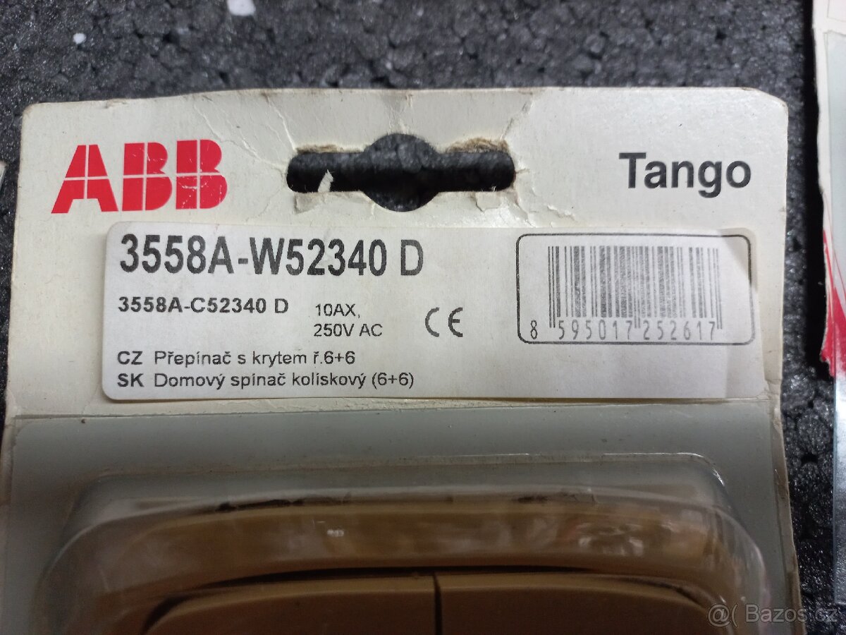 Prodám kryty dvojvypínače ABB tango - 3