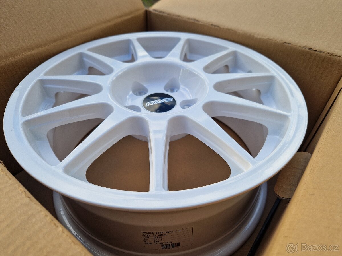 Prodám novou sadu ALU disků 16” – design RAYS – BÍLÉ | 5×100 - 3
