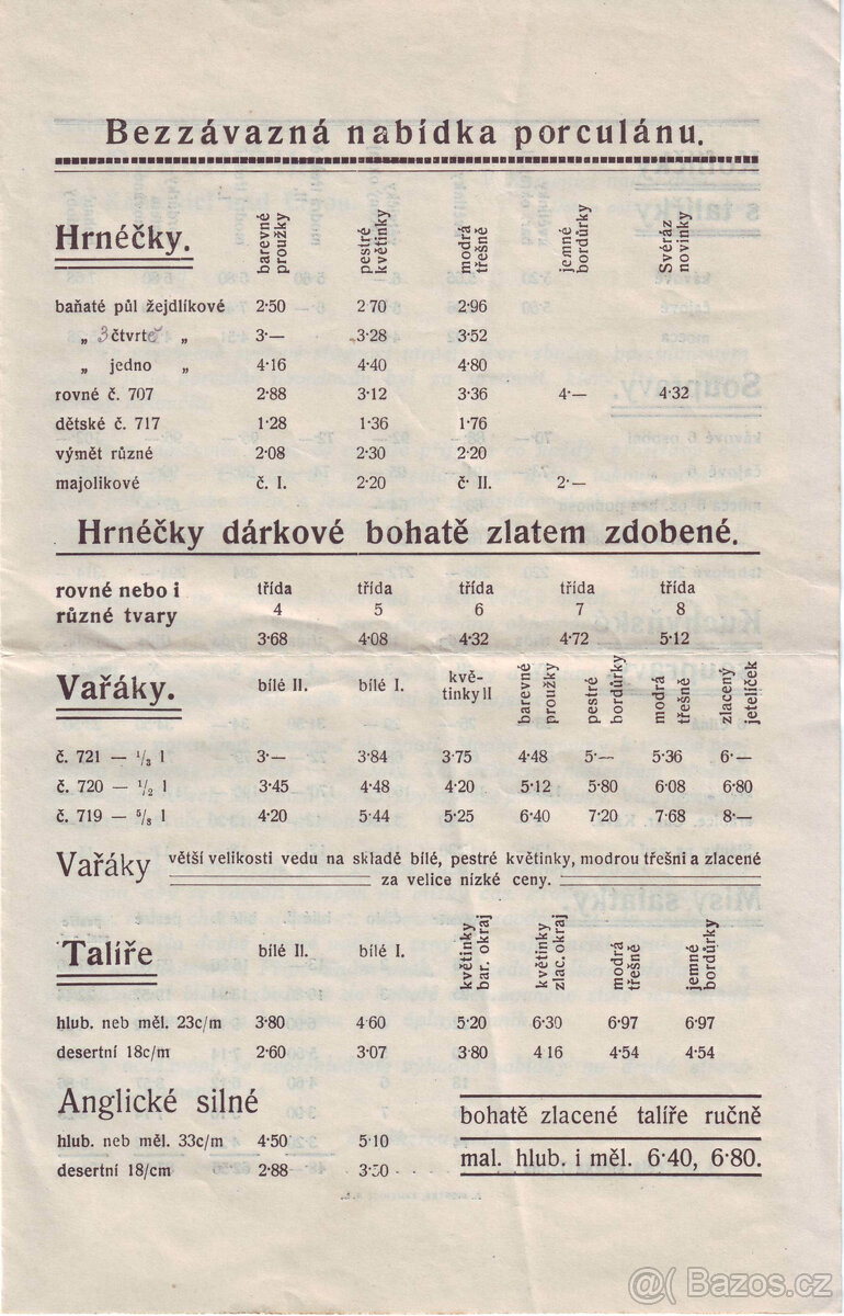 Staré tiskoviny, písemnosti a vizitky ze začátku 20.století - 3