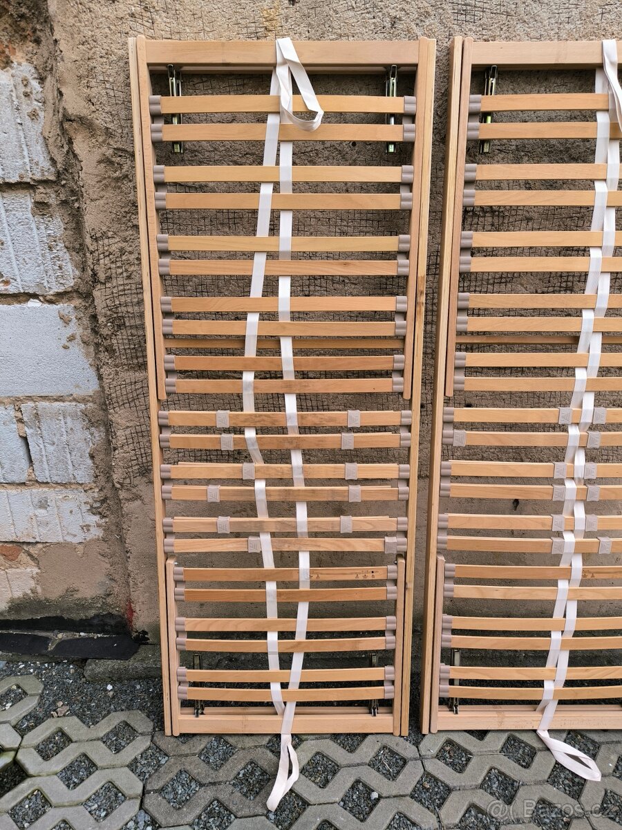 Lamelový polohovatelný rošt - 195 x 75 cm - 2 kusy - 3