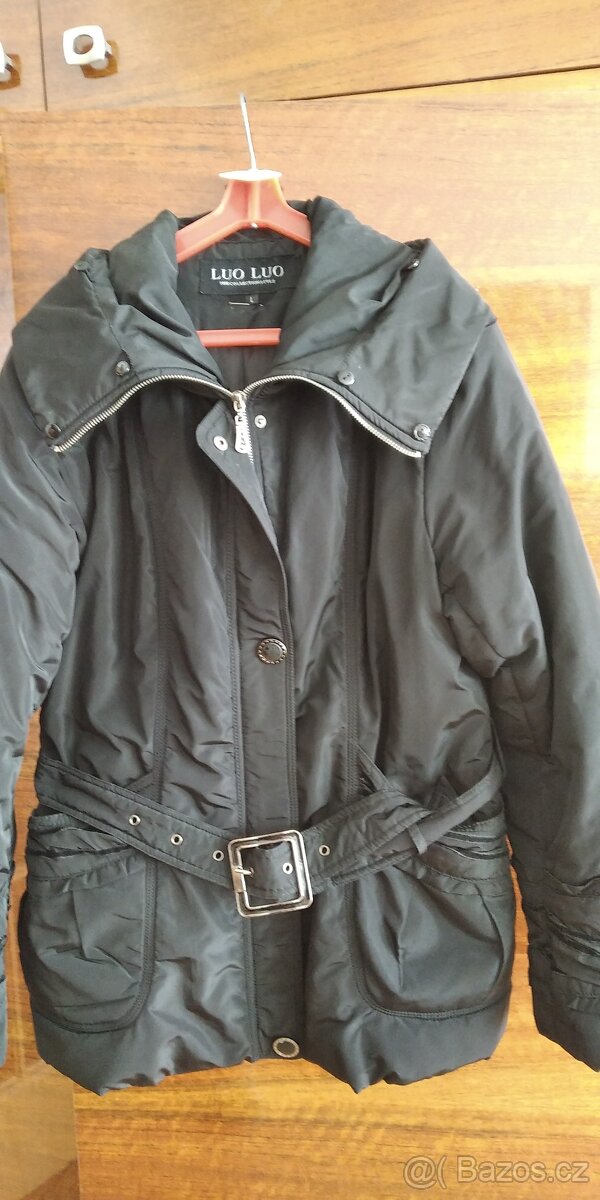 zimní prošívaná dlouhá dámská bunda vel L - 3