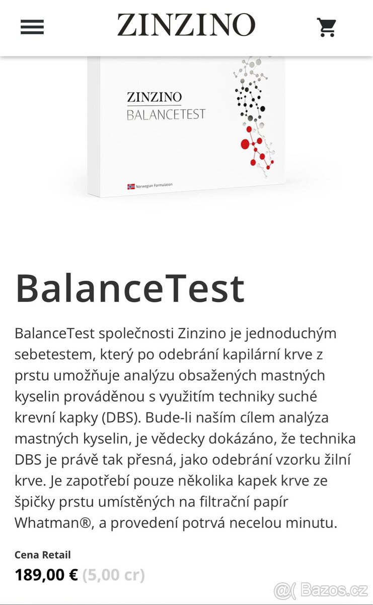 Zinzino - balance test - 3