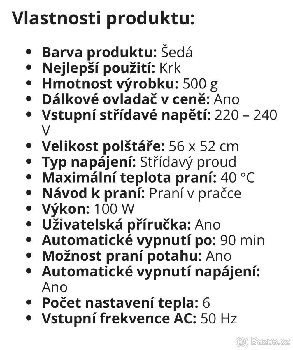 Vyhřívací dečka na krk a ramena Medisana - 3