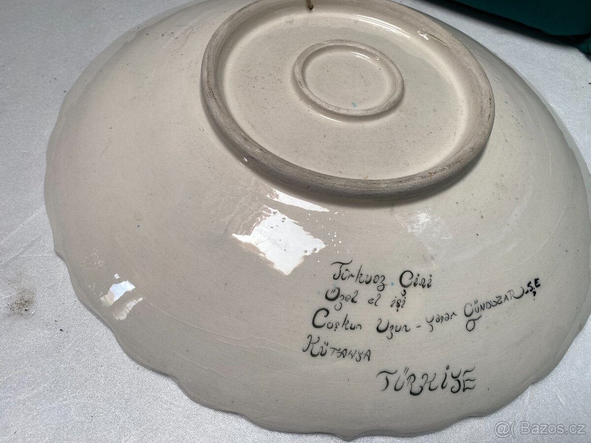 talíř – Turkuaz Çini Kütahya - 3