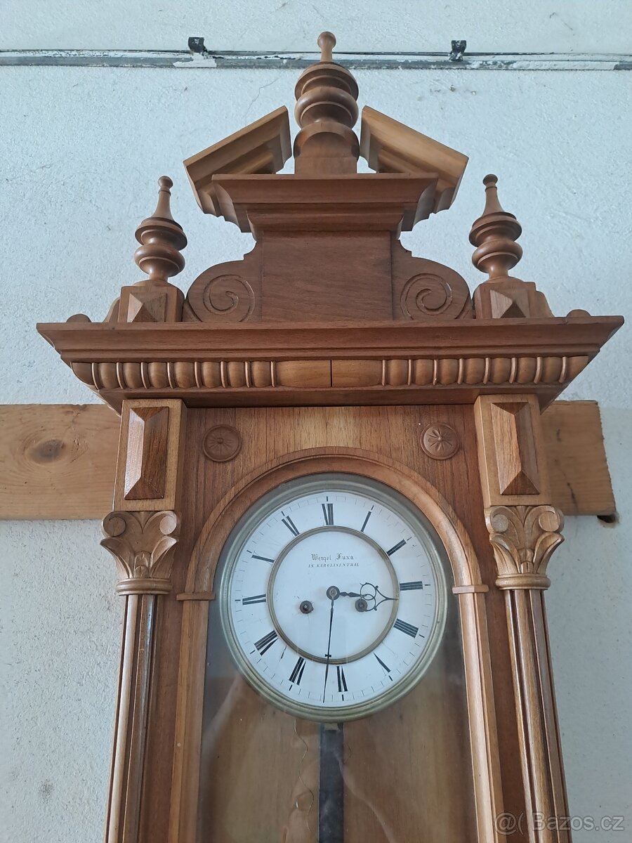 velké pendlovky - sign. WENZEL FUXA,KAROLINENTHAL - 3