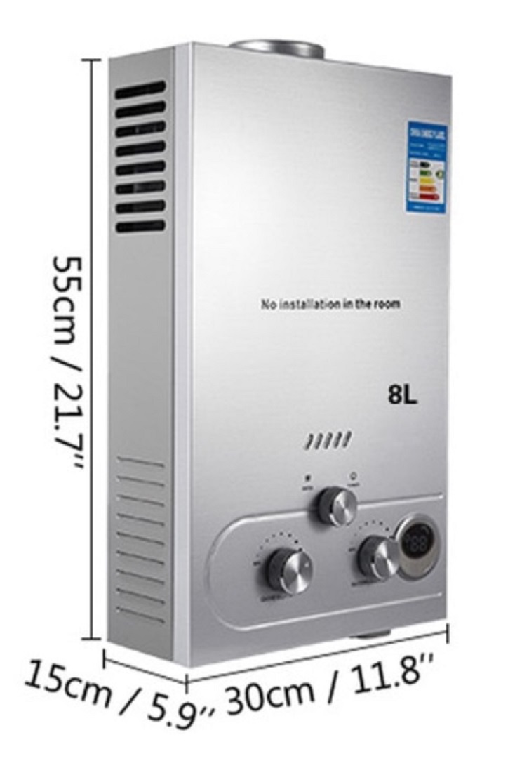 Kempingový průtokový ohřívač vody (6l/min - 18l/min) - 3