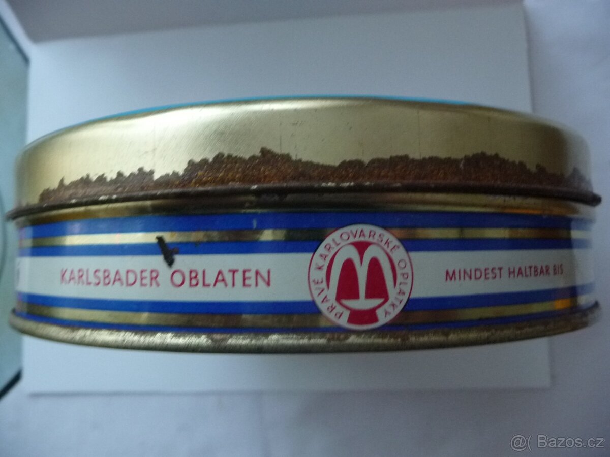 PLECHOVÁ KRABIČKA OD KARLOVARSKÝCH OPLATKŮ ,stav viz fota - 3