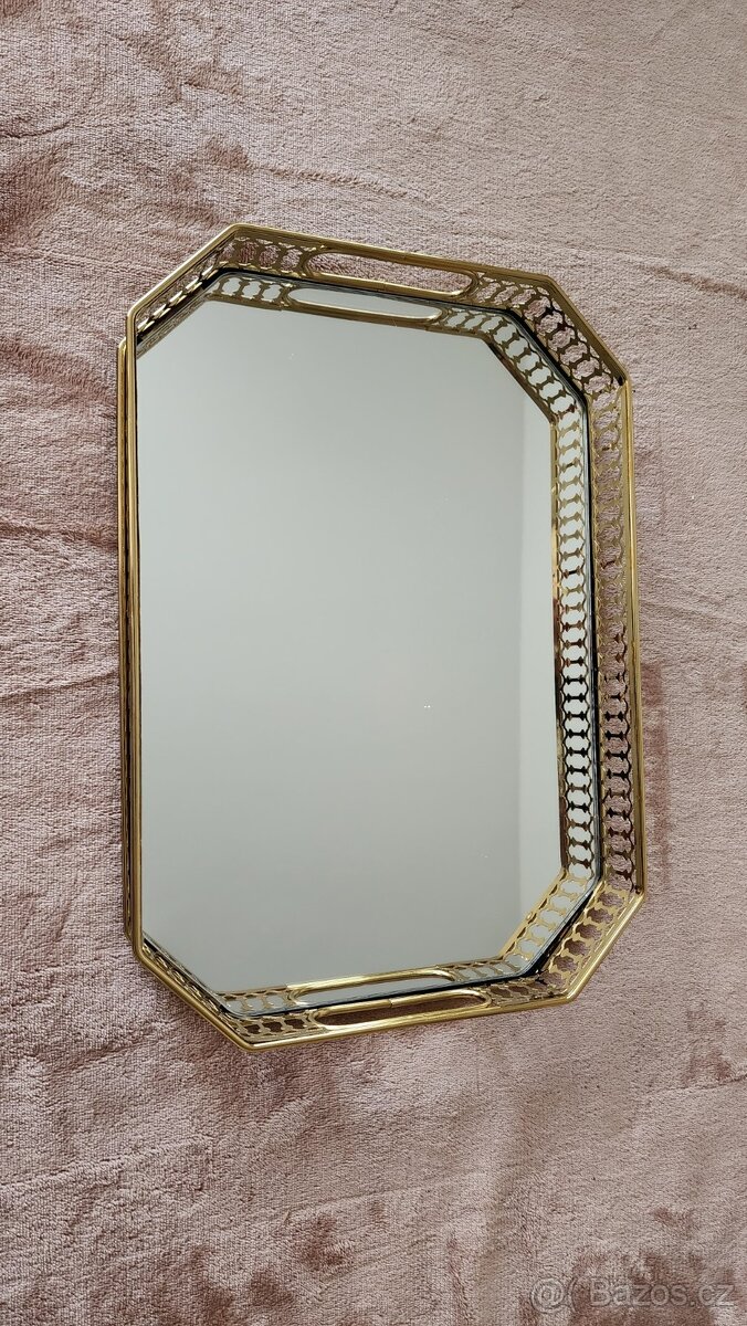 🪞 Dekorativní zrcadlový podnos – vintage styl - 3