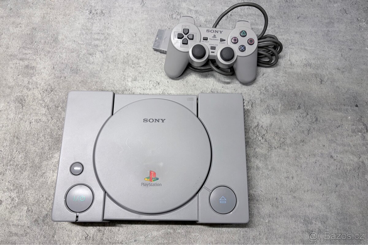 - TOP PS1 Sony Scph-7502C kompletní v krabici - - 3