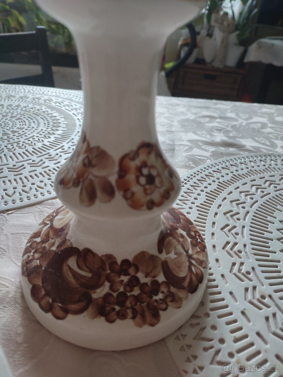Keramický zdobený svícen - 3
