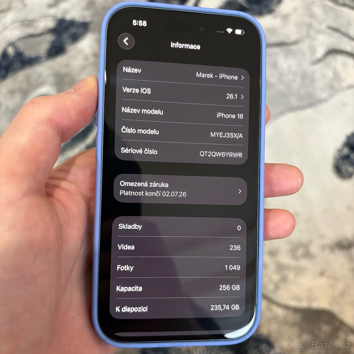 iPhone 16 256GB (100% baterie, v záruce) - 3