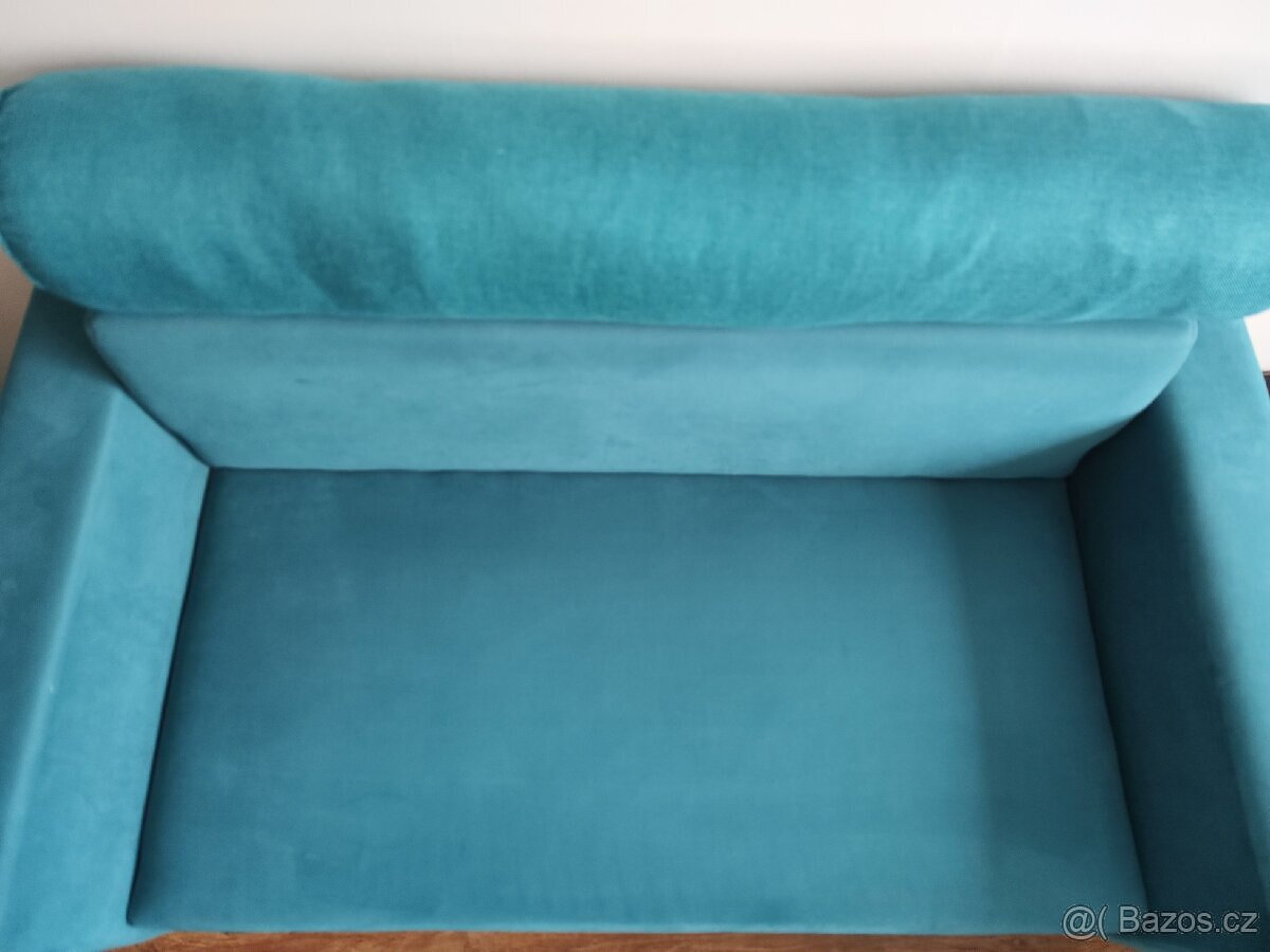 Tyrkysová pohovka / sedačka / gauč - 3