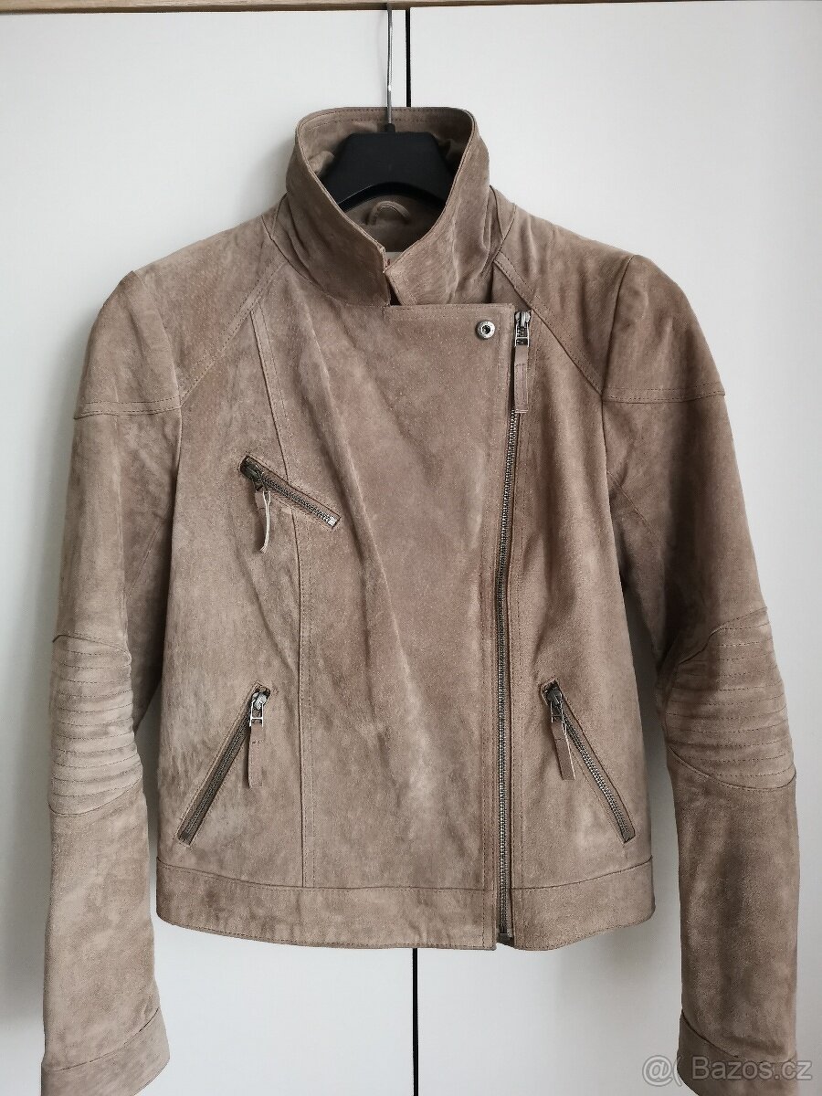 Dámská kožená bunda zn. CAMAIEU - 3