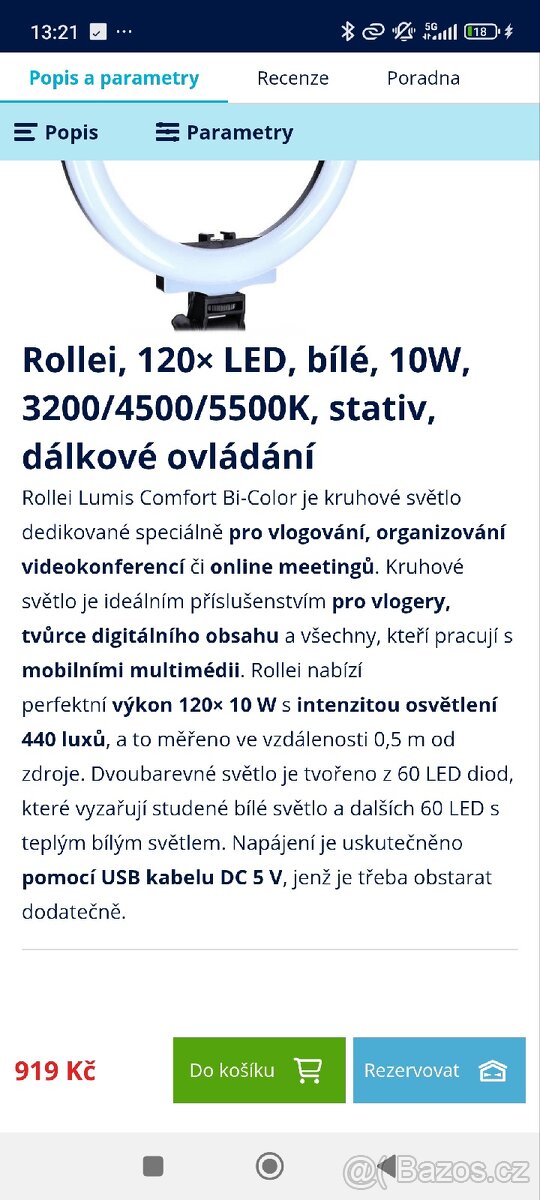 Ring light Rollei - 3