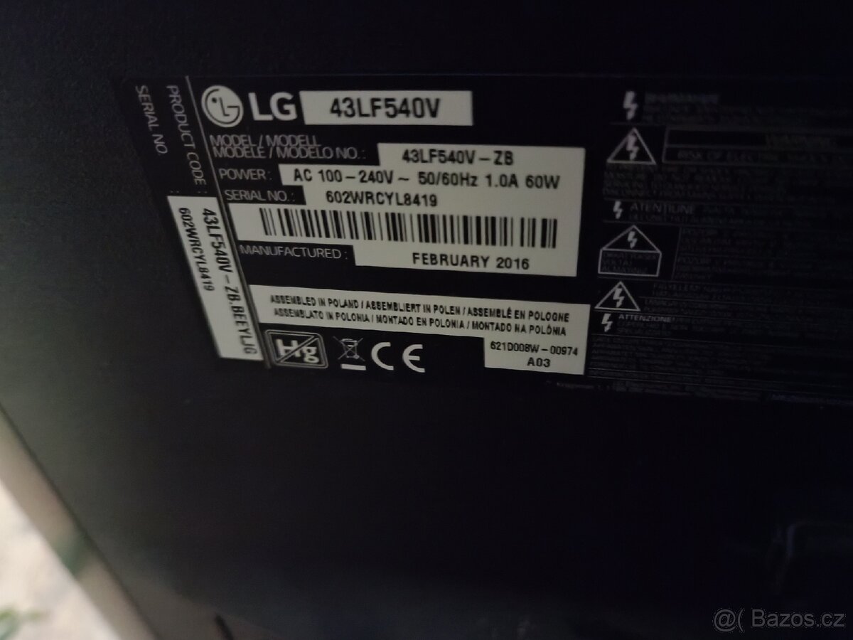 LG 43LF540V 109cm LED + set-top box Sencor - 3