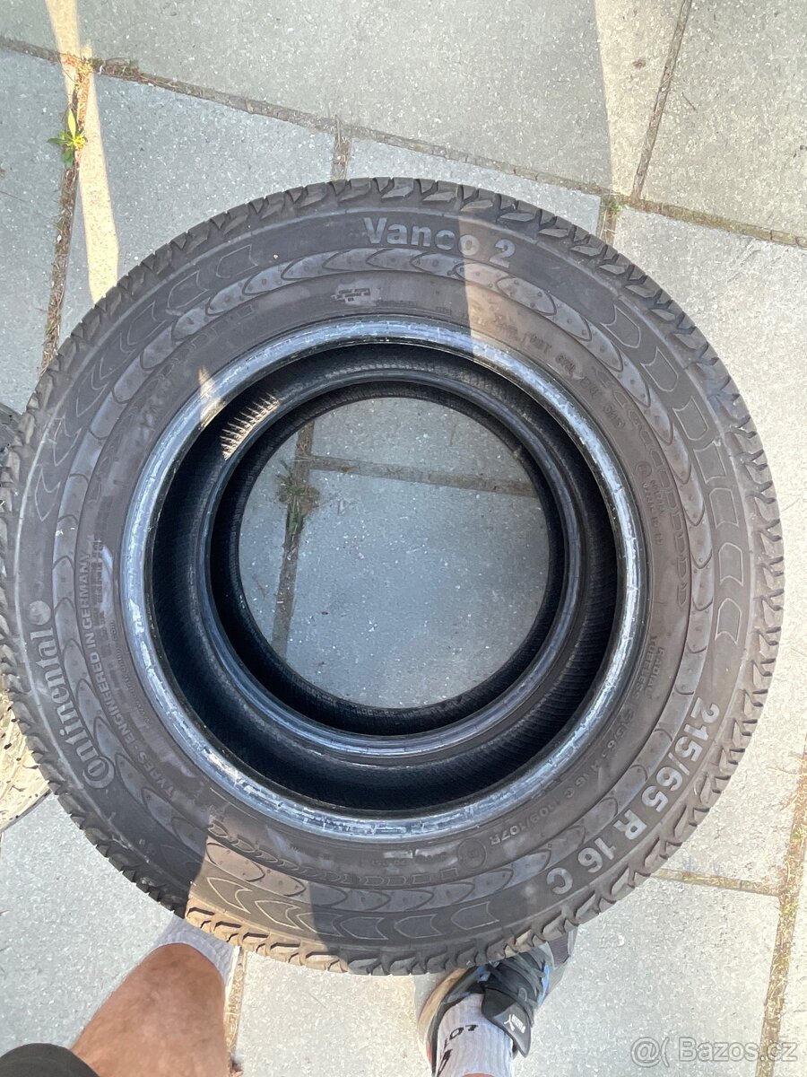Dvě letní pneu na dodávku 215/65/16C Continental - 3