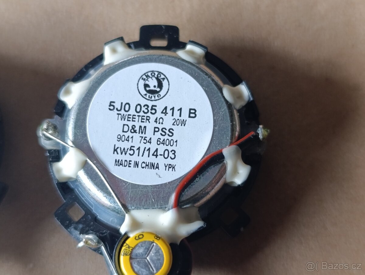 Výškově reproduktory škoda Roomster fabia 2 - 3