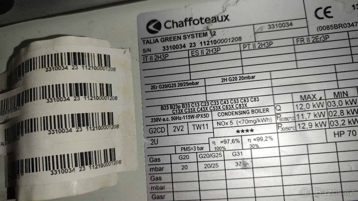 Plynový kotel Chaffoteaux Talia Green 12kw - 3