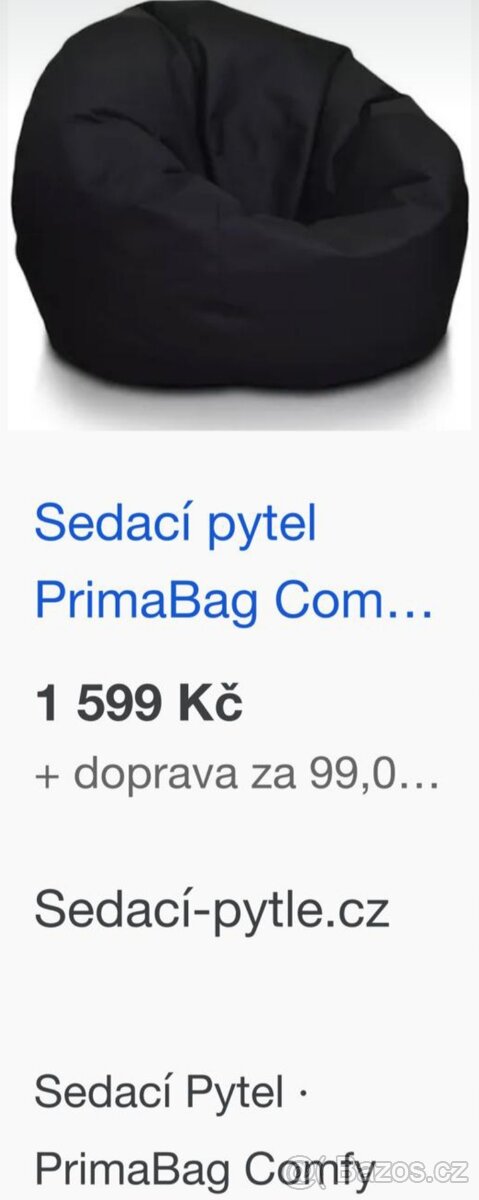 Černý sedací pytel - 3