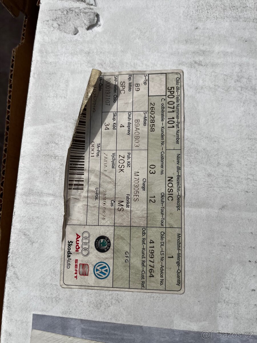 Seat Altea Toledo3 střešní nosič original - 3