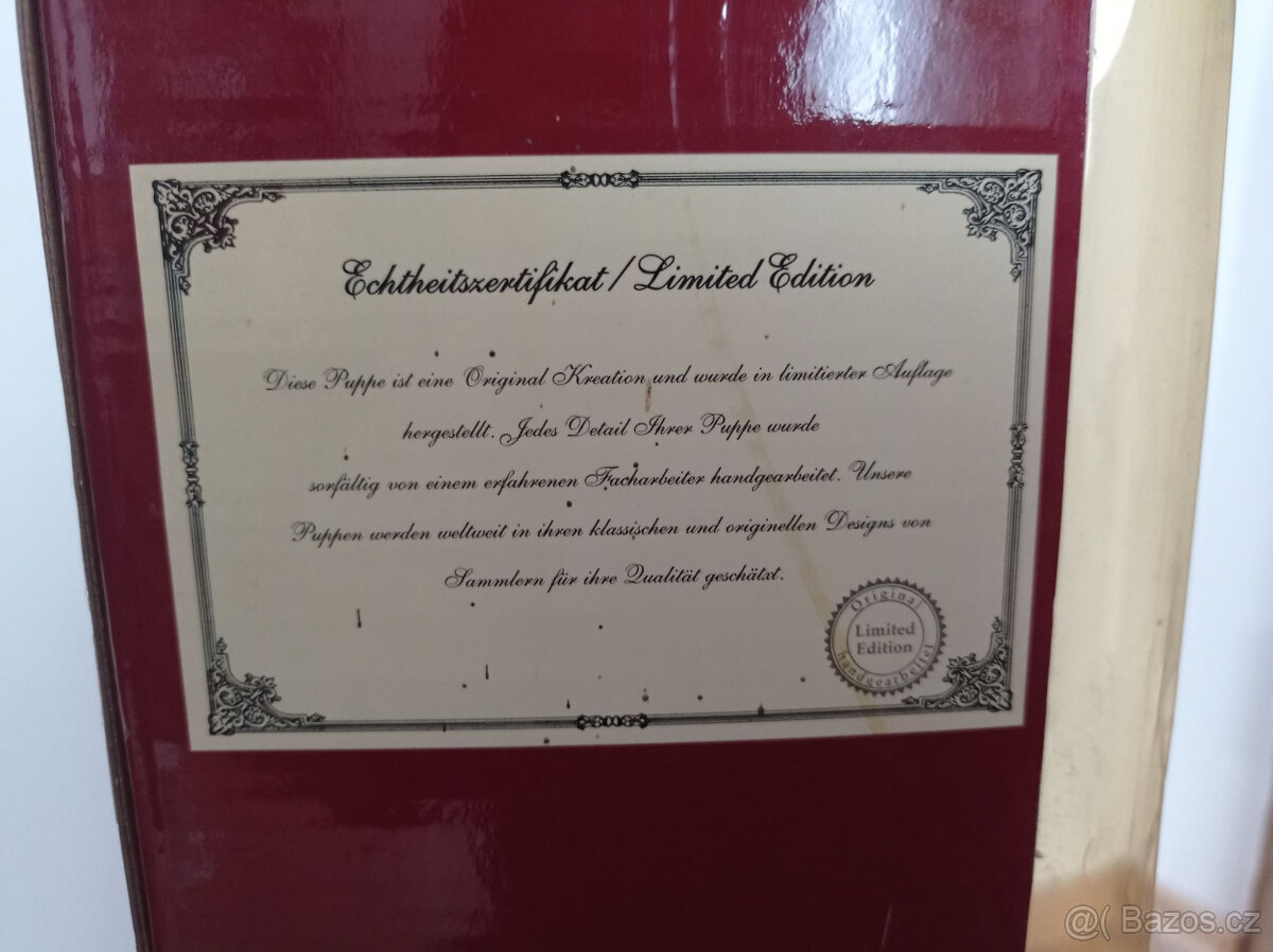 Sběratelská panenka s porcelánovou hlavou 75 cm - 3