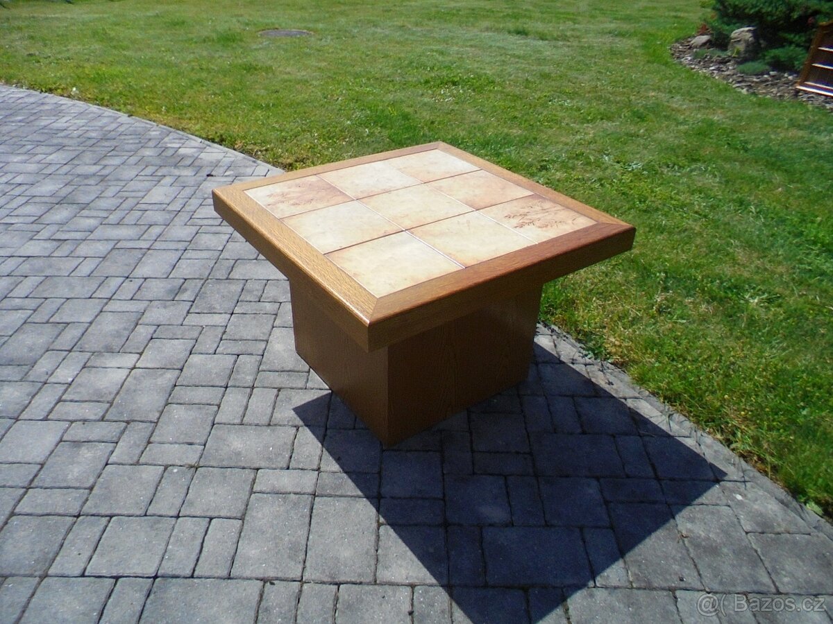 konferenční stůl, dub rustik, dlažba - 3