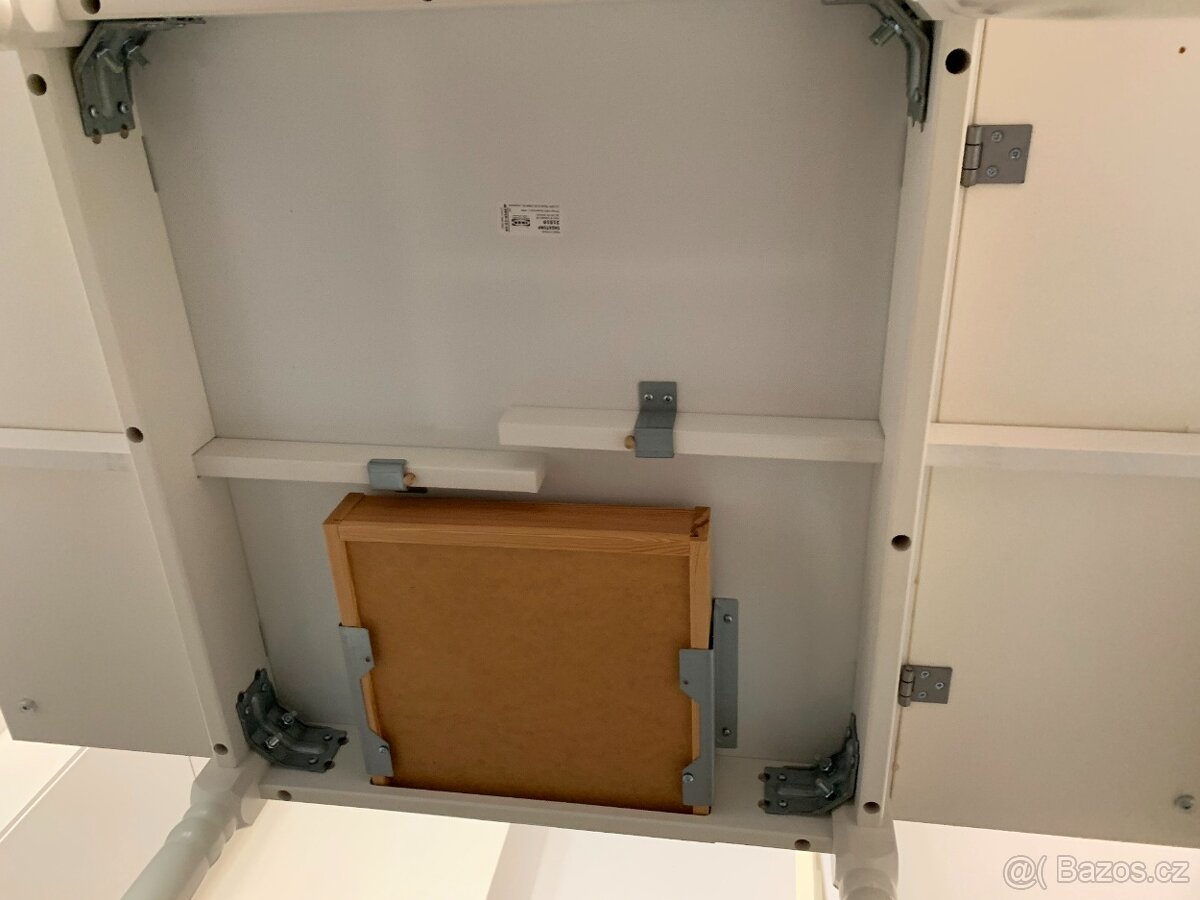 Dřevěný bílý stůl IKEA INGATORP - 3