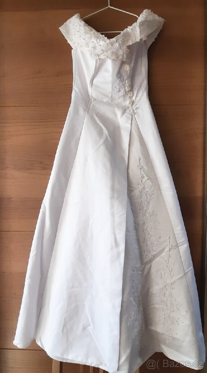 Svatební bílé šaty vel.38 - 3