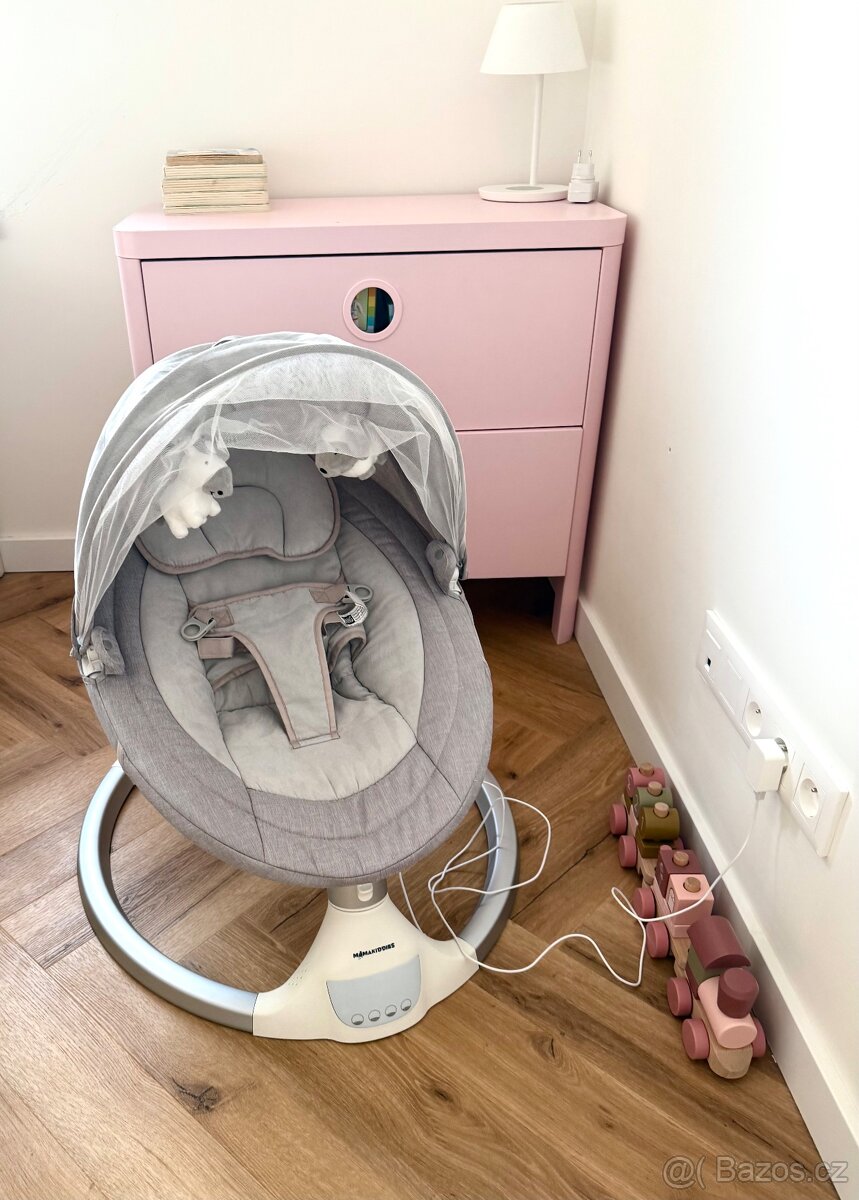 Elektrická houpačka a lehátko Mama Kiddies Premium 2v1 s - 3