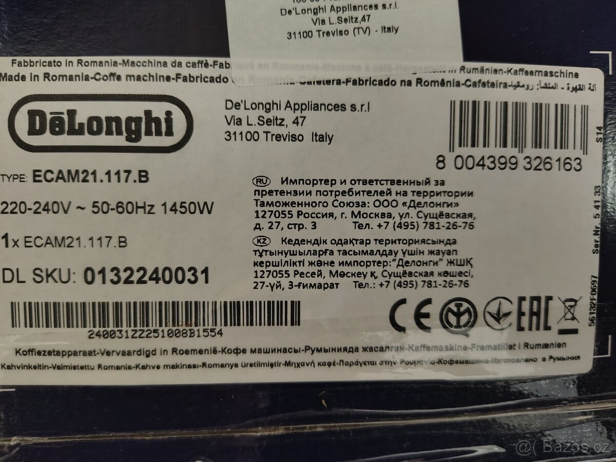 Kávovar De'Longhi ECAM21.117.B Magnifica S - 3