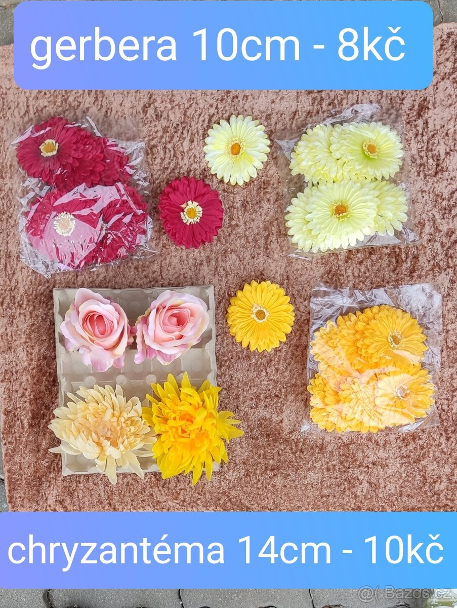 Umělé květiny - květiny do vazby - 3