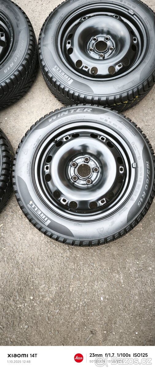 Zimní pneu+ disky škoda rapid,fabia 3 15" - 3