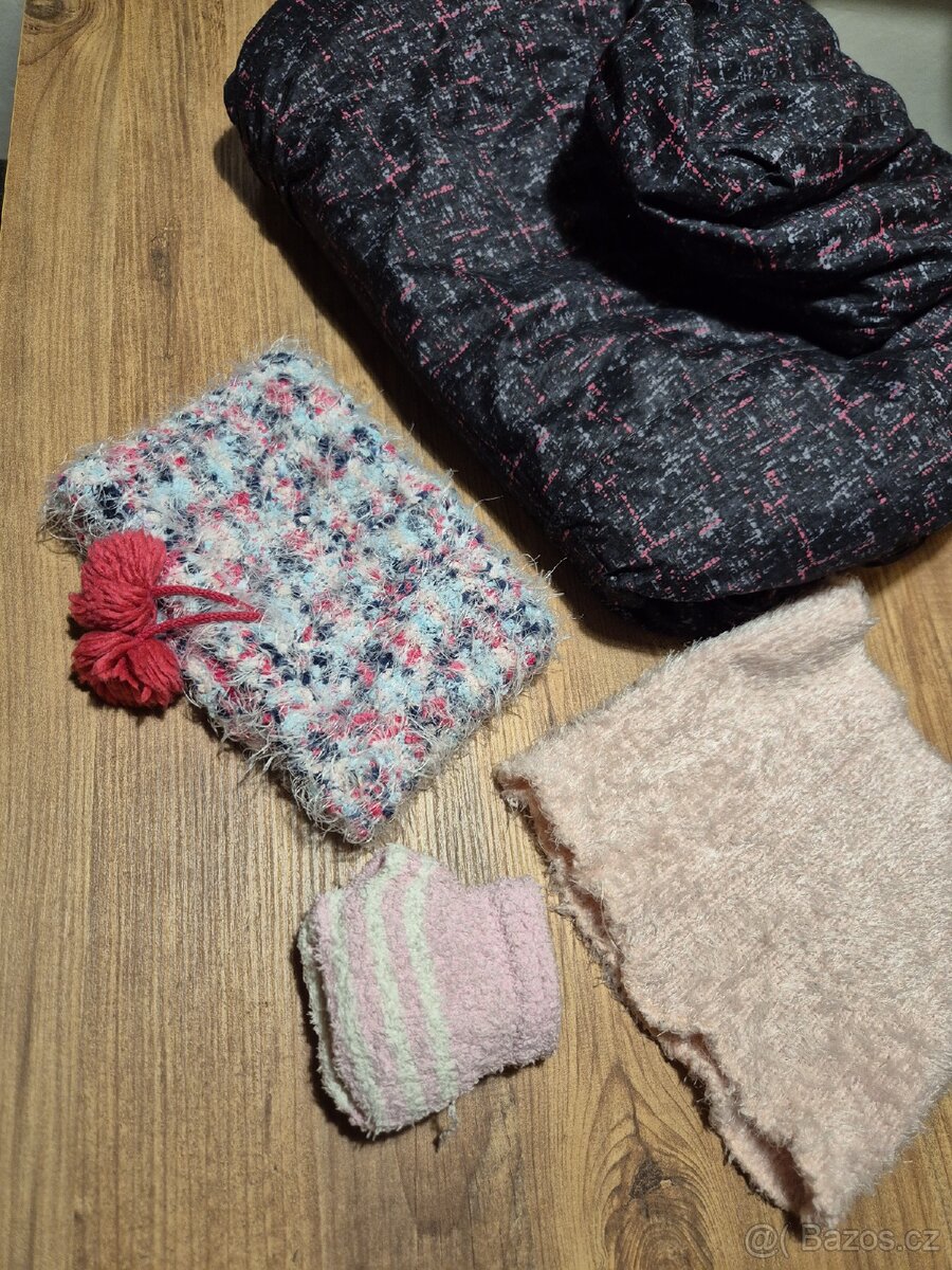 Zimní bunda velikost 164, 3x nákrčník, čepice a rukavice - 3