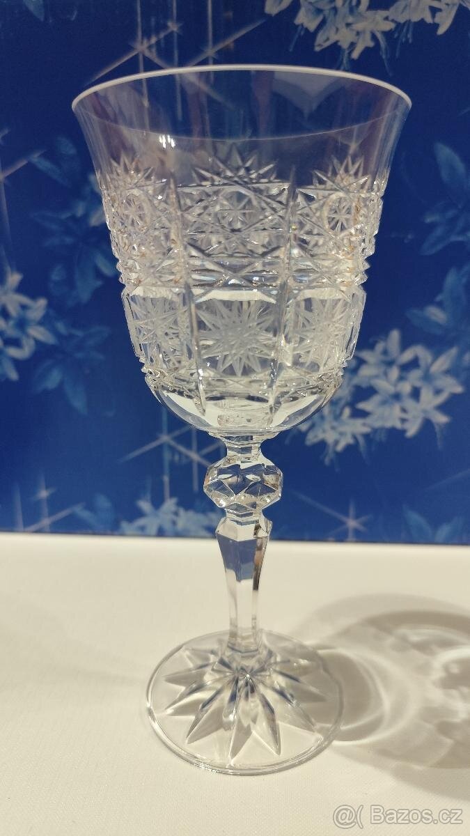 Vintage sklenice Bohemia crystal 6ks - nepoužité - 3