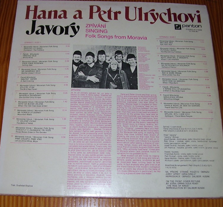 LP deska H.a P.Ulrychovi-Zpívání z r.1982/139/ - 3