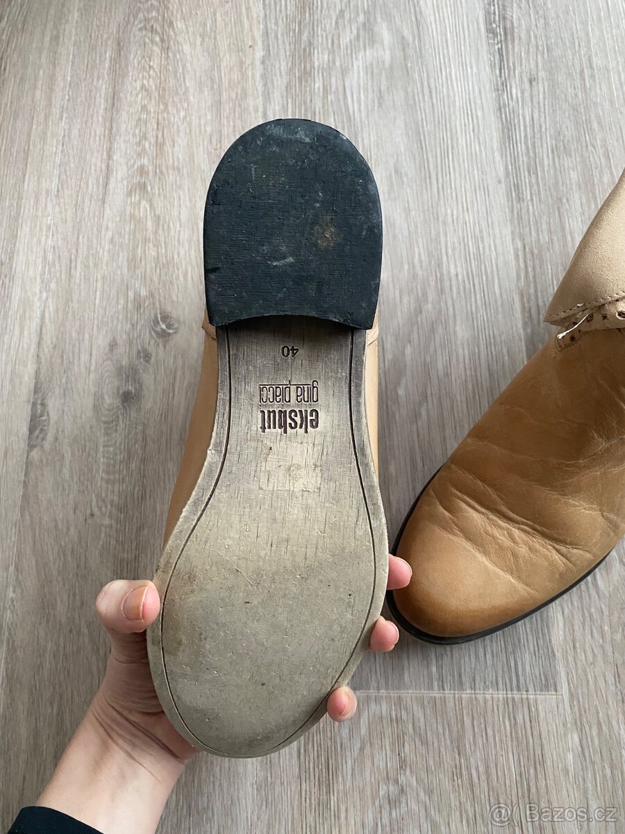 Kožené kotníčkové boty vel. 40 - 3