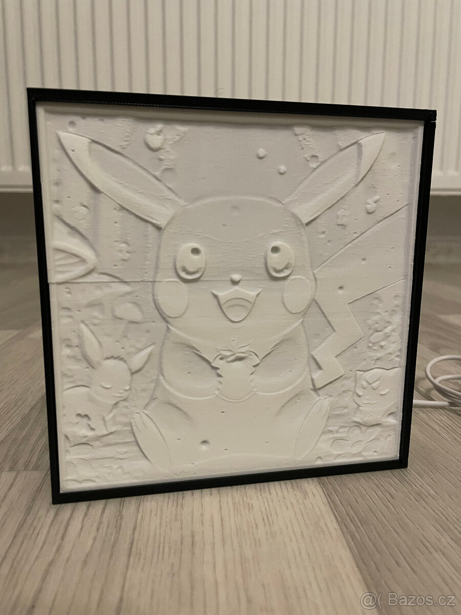 Pokemon Pikachu, lampička, Lithophane - 3