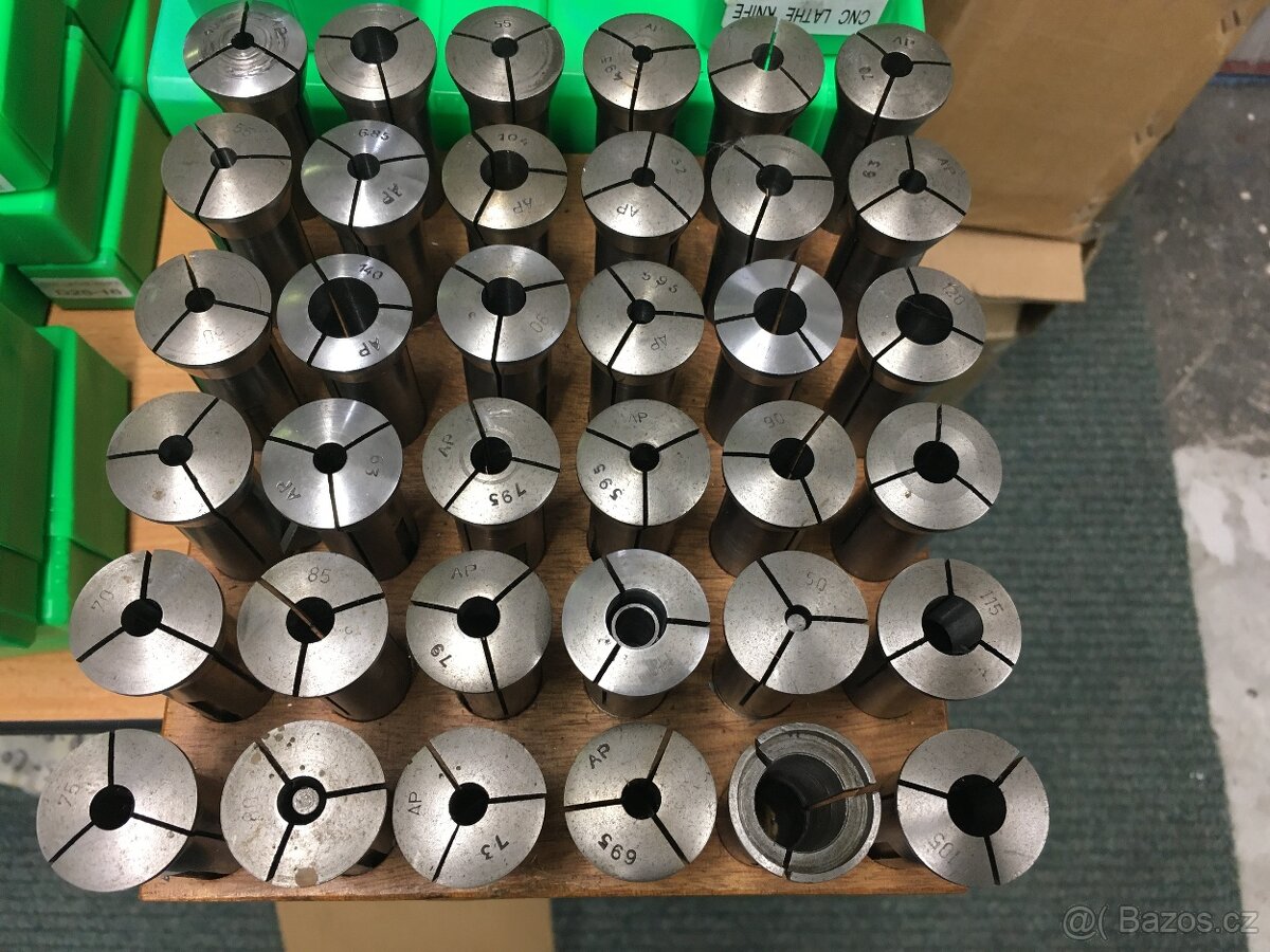 Kleštiny k CNC soustruhu cca 200 ks, 1ks/350kč - 3