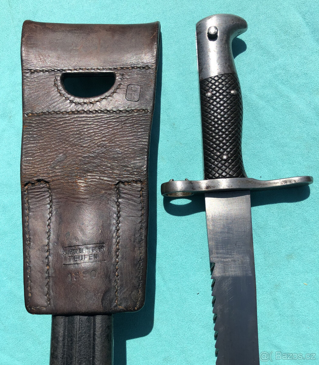 Švýcarský bodák Vetterli M1887 s pilou - 3